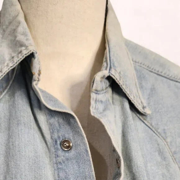 Denim Sleeveless Tunic Top - Picture 9 of 14